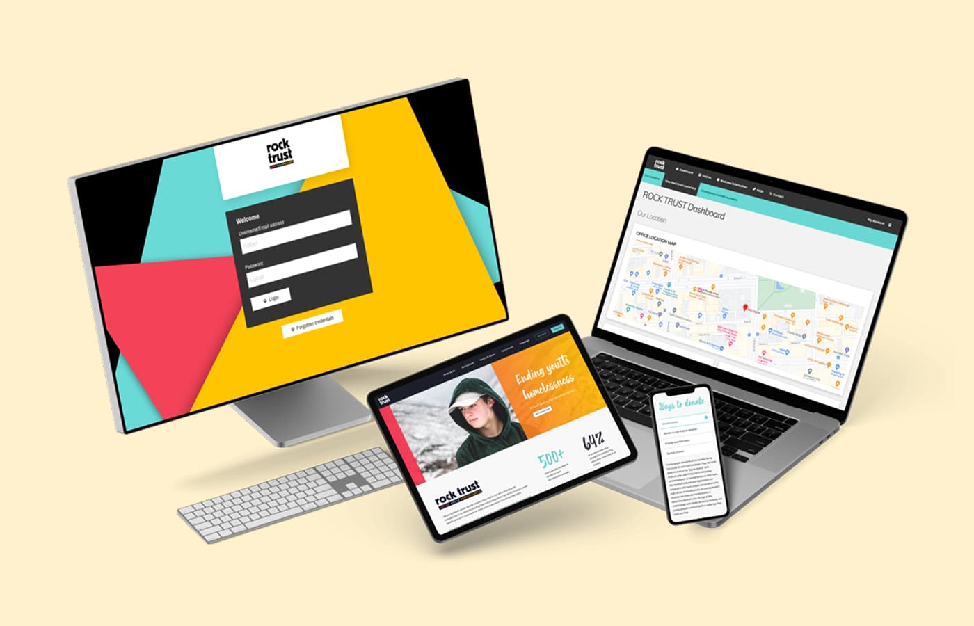 Reponsive design and accessibility were key consideration throughout. We wanted to ensure that the platform was accessible to all users, regardless of their device or abilities. We also had a huge campaign focus on users who had no access to devices, but who still required the service.